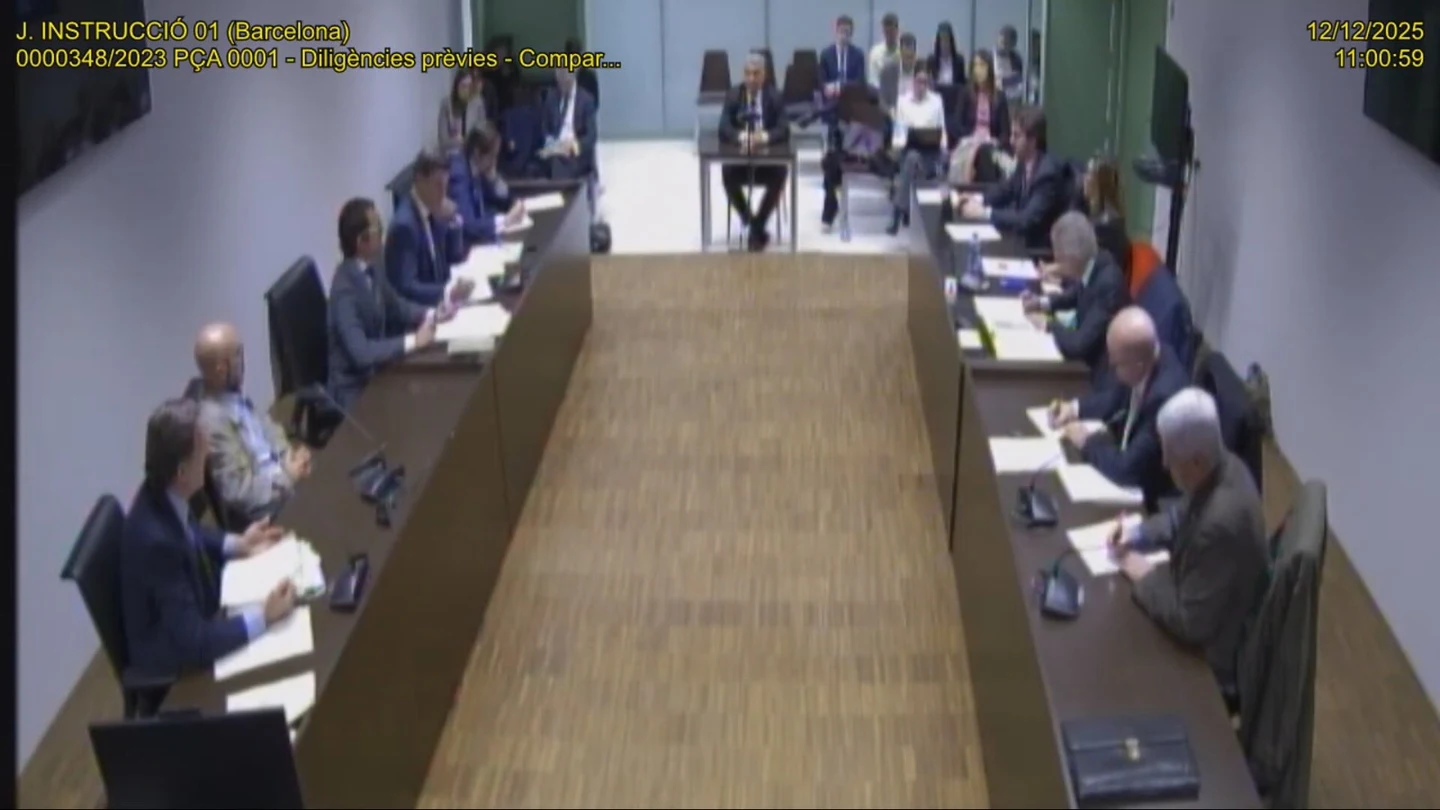 Joan Laporta en su declaración por el caso Negreira. Joan Laporta en su declaración por el caso Negreira.