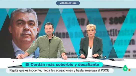 Cristina Pardo opina sobre la comparecencia de Santos Cerdán en el Senado: "Ha dicho 'soy inocente' y lo ha tenido que leer" Cristina Pardo e Iñaki López reaccionan en este vídeo a algunos momentos de la comparecencia de Santos Cerdán en el Senado, donde incluso ha tenido un roce con un senador del PSOE.
