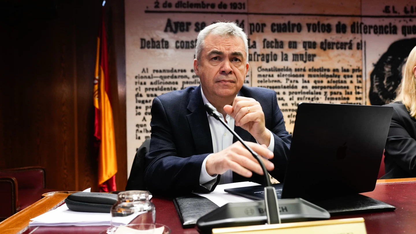 Santos Cerdán, durante su comparecencia en el Senado Santos Cerdán, durante su comparecencia en el Senado