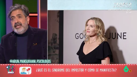 Arun Mansukhani explica qué es el síndrome de impostor y cuál es el perfil de las personas que lo sufren El psicólogo visita el programa para hablar sobre este fenómeno. Como expone, este se produce cuando "sentimos que, de alguna manera, somos un fraude". Descubre un poco más sobre el síndrome del impostor en el vídeo principal.