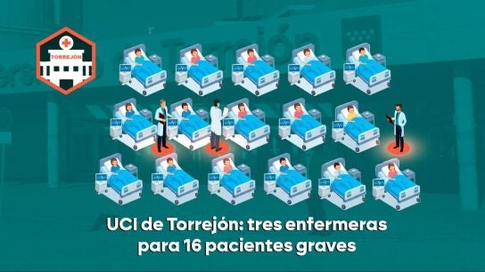 El d&iacute;a 13 de octubre tan solo trabajaron en la UCI tres enfermeras para 16 pacientes graves