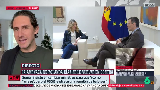 Munárriz, sobre Yolanda Díaz tras su amenaza a Sánchez: "Se ha precipitado y ha traspasado la línea roja de pedir cesiones" Munárriz, sobre Yolanda Díaz tras su amenaza a Sánchez: "Se ha precipitado y ha traspasado la línea roja de pedir cesiones"