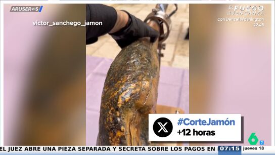 El v&iacute;deo de un experto cortador de jam&oacute;n, en lo m&aacute;s alto del ranking de visualizaciones en Espa&ntilde;a