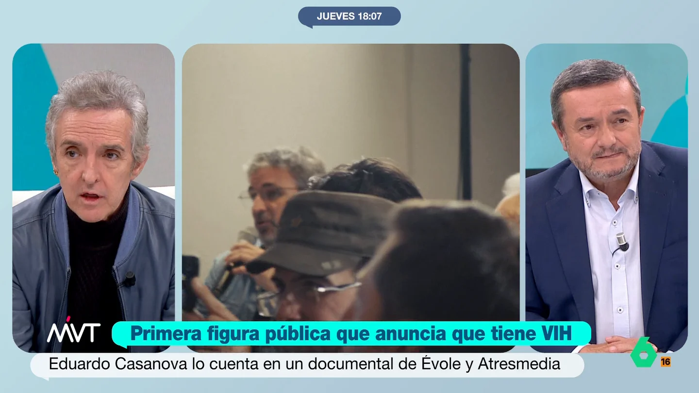 Chema Crespo y Ramoncín recuerdan las campañas de concienciación del VIH en los 80 y los 90 El periodista y el cantante expone que a finales de los 80 y los 90 se llevaron a cabo numerosas campañas para que la gente conociera esta enfermedad y supieran cómo se podía evitar el contagio.