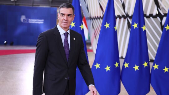 El presidente del Gobierno, Pedro S&aacute;nchez, a su llegada a Bruselas