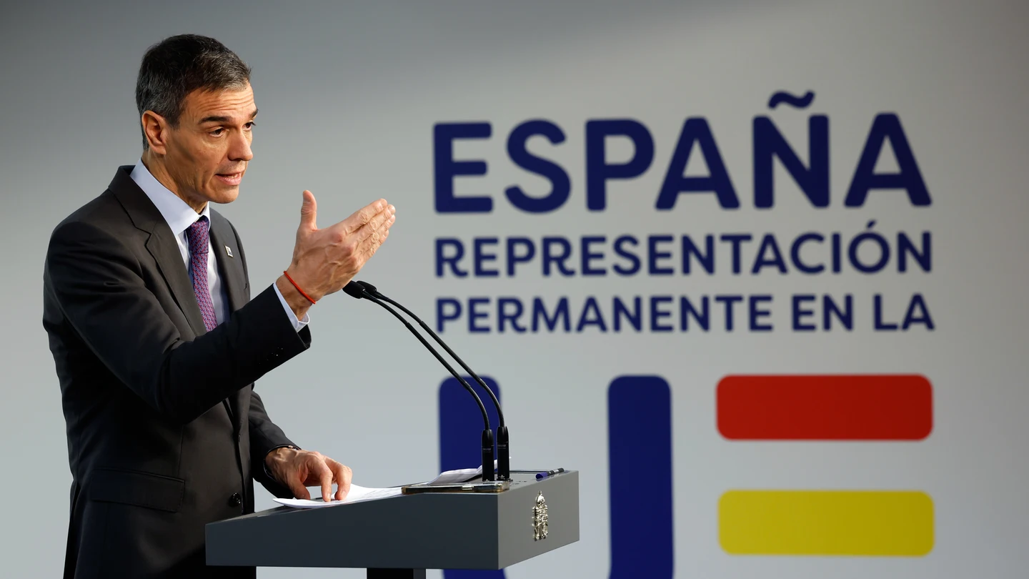 El presidente del Gobierno, Pedro Sánchez, comparece en Bruselas tras el Consejo Europeo El presidente del Gobierno, Pedro Sánchez, comparece en Bruselas tras el Consejo Europeo