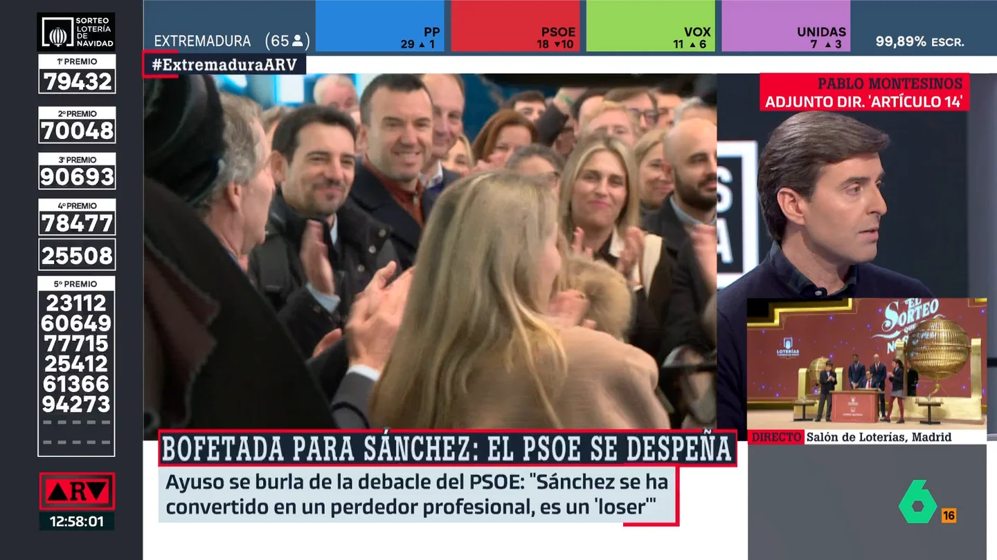 Pablo Montesinos: "Las negociaciones con Vox van a ser muy complicadas, porque la animadversión entre María Guardiola y Santiago Abascal es total" Pablo Montesinos: "Las negociaciones con Vox van a ser muy complicadas, porque la animadversión entre María Guardiola y Santiago Abascal es total"
