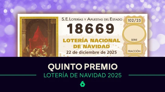 El último de los quintos premios recae en el 18669 | Lotería Navidad 2025 El último de los quintos premios recae en el 18669 | Lotería Navidad 2025