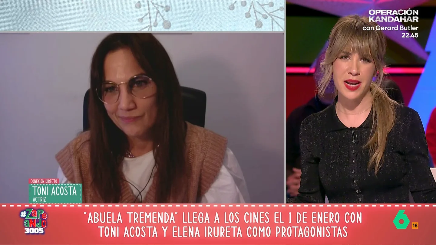 VÍDEO | Toni Acosta presenta en Zapeando su nueva película 'Abuela Tremenda': "En España la conciliación son los abuelos" VÍDEO | Toni Acosta presenta en Zapeando su nueva película 'Abuela Tremenda': "En España la conciliación son los abuelos"