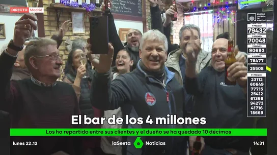 Lotería de Navidad 2025 - Este bar reparte casi 4 millones de euros en Vallecas Lotería de Navidad 2025 - Este bar reparte casi 4 millones de euros en Vallecas