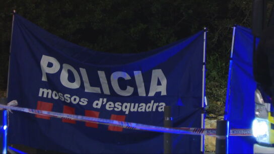 Imagen del dispositivo montado por los Mossos d'Esquadra para dar con el asesino de un hombre en Castelldefels (Barcelona)