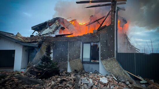 Imagen del ataque ruso que ha compartido Zelenski en sus redes sociales