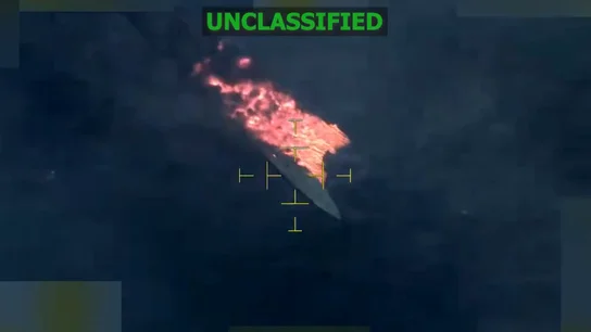 La embarcación atacada por Estados Unidos La embarcación atacada por Estados Unidos