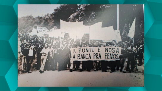 Manifestación tras el suceso de 1977