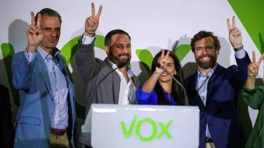 Javier Ortega Smith, Santiago Abascal, Roc&iacute;o Monasterio e Iv&aacute;n Espinosa de los Monteros, en una imagen de archivo.