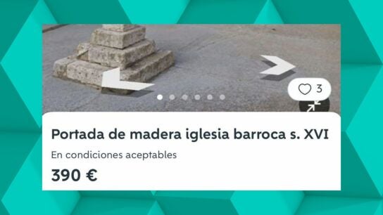 El cura de Ventosa de la Cuesta intenta poner a la venta por 390 euros las puertas de su iglesia en Wallapop