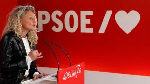 La portavoz del Comit&eacute; Ejecutivo Federal del PSOE, Montse M&iacute;nguez. 