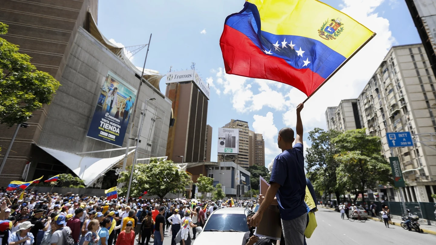 Imagen de archivo de una protesta en Venezuela en 2024 Imagen de archivo de una protesta en Venezuela en 2024