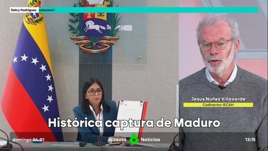 Jesús Núñez y la posibilidad de traición de Delcy Rodríguez: "Si hacemos una lista de sospechosos, ella es la primera de la lista" Jesús Núñez y la posibilidad de traición de Delcy Rodríguez: "Si hacemos una lista de sospechosos, ella es la primera de la lista"
