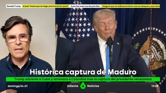 Sandro Pozzi analiza la estrategia de Trump tras el asalto a Venezuela: "Quiere asegurarse de que está rodeado de vecinos estables" Sandro Pozzi analiza la estrategia de Trump tras el asalto a Venezuela: "Quiere asegurarse de que está rodeado de vecinos estables"