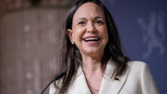 Fotografía de archivo del 11 de diciembre de 2025 que muestra a la líder opositora venezolana María Corina Machado Fotografía de archivo del 11 de diciembre de 2025 que muestra a la líder opositora venezolana María Corina Machado