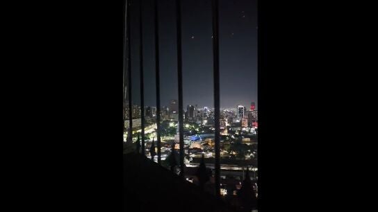 Captura de video tomada de redes sociales que muestra el momento donde se escuchan disparos