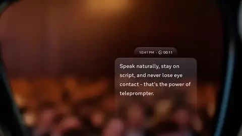 La función de Teleprompter La función de Teleprompter