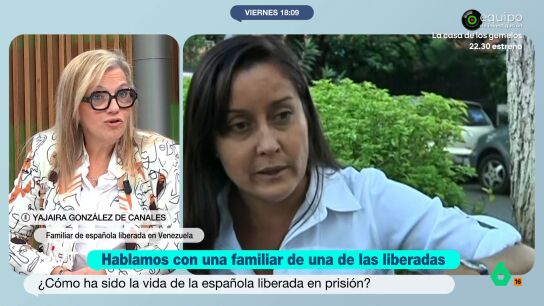 Una familiar de una presa espa&ntilde;ola liberada narra la "atrocidad" de las c&aacute;rceles venezolanas: visitas de 20 minutos grabadas y encapuchados en el trayecto