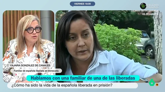 Una familiar de una presa española liberada narra la "atrocidad" de las cárceles venezolanas: visitas de 20 minutos grabadas y encapuchados en el trayecto Una familiar de una presa española liberada narra la "atrocidad" de las cárceles venezolanas: visitas de 20 minutos grabadas y encapuchados en el trayecto