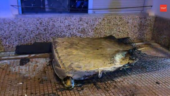 Consecuencias de un incendio en Ciempozuelos, Madrid.