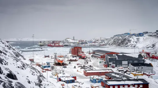 Vista del puerto Nuuk en Groenlandia Vista del puerto Nuuk en Groenlandia