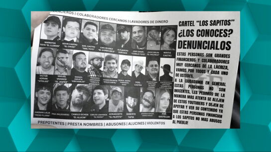 Panfleto lanzado por una avioneta con amenazas a varias figuras art&iacute;sticas en Sinaloa