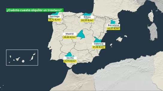 Así cambian los precios del alquiler de trasteros en España. Así cambian los precios del alquiler de trasteros en España.