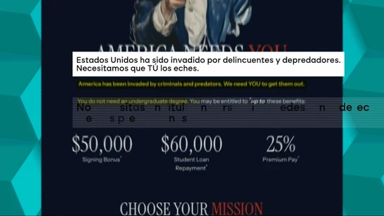 Mensajes de la campaña de captación de agentes para el ICE. Mensajes de la campaña de captación de agentes para el ICE.