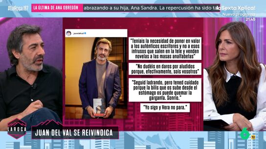 Juan del Val responde a los que criticaron que ganara el Premio Planeta: "Seguid ladrando, yo sigo y Vera no para"