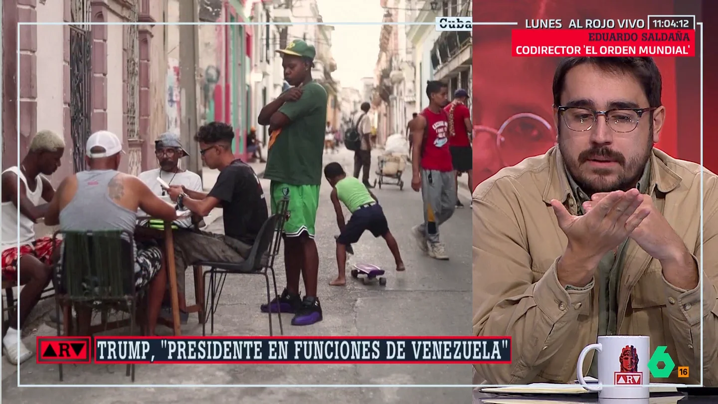 Eduardo Saldaña, de la estrategia de Trump: "Venezuela es una parte por el petróleo, pero su objetivo es derrocar el régimen de Cuba" Eduardo Saldaña, de la estrategia de Trump: "Venezuela es una parte por el petróleo, pero su objetivo es derrocar el régimen de Cuba"