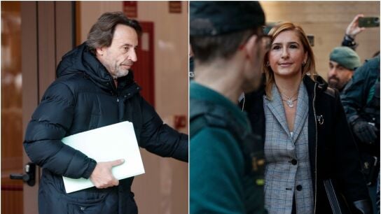 Jos&eacute; Manuel Cuenca y Salom&eacute; Pradas, a su llegada al juzgado de Catarroja para su careo ante la jueza