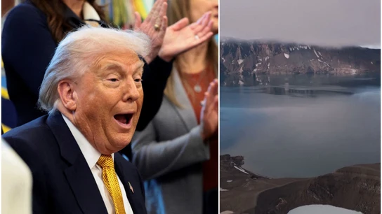 Trump, a la izquierda; a la derecha, Islandia Trump, a la izquierda; a la derecha, Islandia