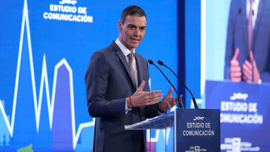 El presidente del Gobierno, Pedro S&aacute;nchez, interviene en la clausura del 'Spain Investors Day', este jueves en Madrid. 