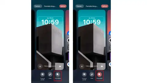 Activando el efecto profundidad Activando el efecto profundidad