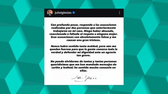 El comunicado de Julio Iglesias tras ser denunciado por dos extrabajadoras por abusos sexuales