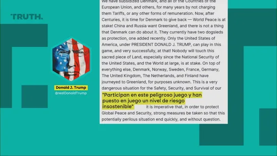 Trump anuncia aranceles a los países europeos que han enviado tropas a Groenlandia. Trump anuncia aranceles a los países europeos que han enviado tropas a Groenlandia.