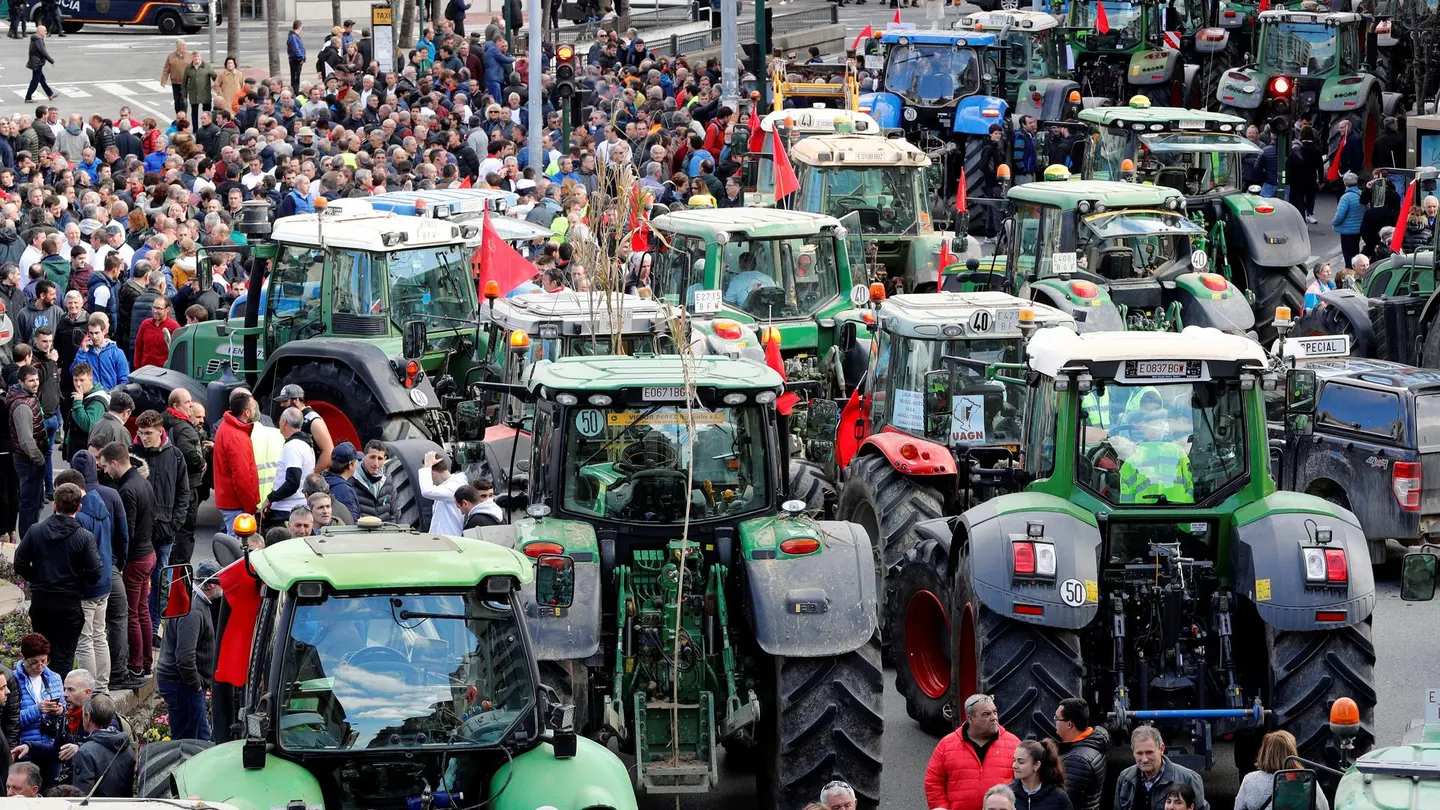 Protestas de agricultores contra el acuerdo de la UE con Mercosur. Protestas de agricultores contra el acuerdo de la UE con Mercosur.