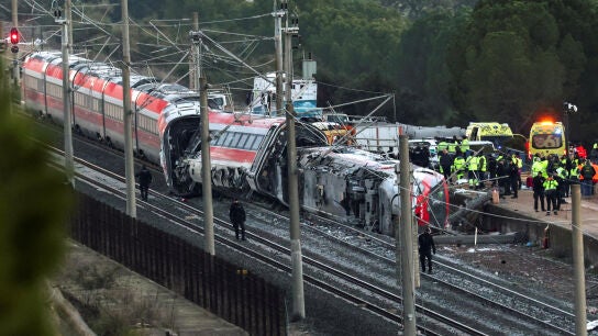 El tren Iryo siniestrado en Adamuz.