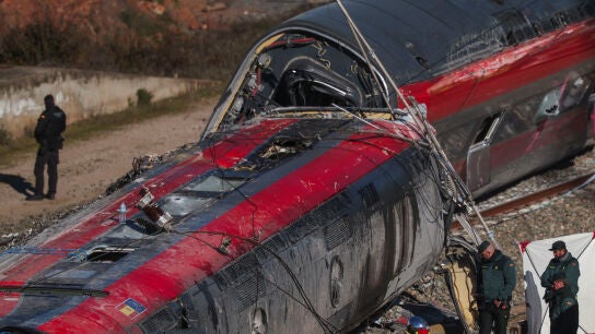 Escena del accidente entre dos trenes en Adamuz (Córdoba)