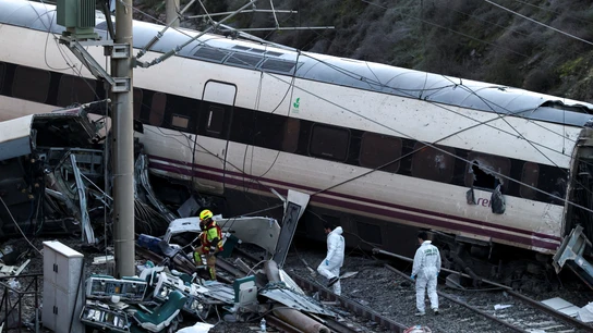El tren Alvia accidentado en Adamuz (Córdoba). El tren Alvia accidentado en Adamuz (Córdoba).