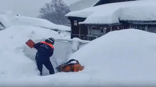 Histórica nevada en Rusia. Imagen real. Histórica nevada en Rusia. Imagen real.