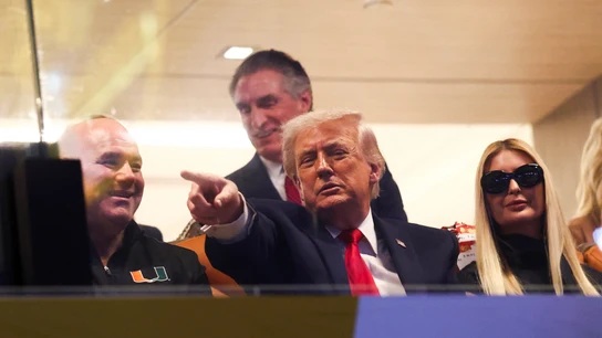 El presidente de Estados Unidos, Donald Trump, asiste a un partido de fútbol americano El presidente de Estados Unidos, Donald Trump, asiste a un partido de fútbol americano