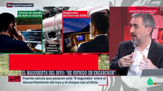 Escolar, sobre la llamada del maquinista de Iryo al centro de mando: "Evidentemente, cuando se produce la llamada, el incidente ya había ocurrido" Escolar, sobre la llamada del maquinista de Iryo al centro de mando: "Evidentemente, cuando se produce la llamada, el incidente ya había ocurrido"