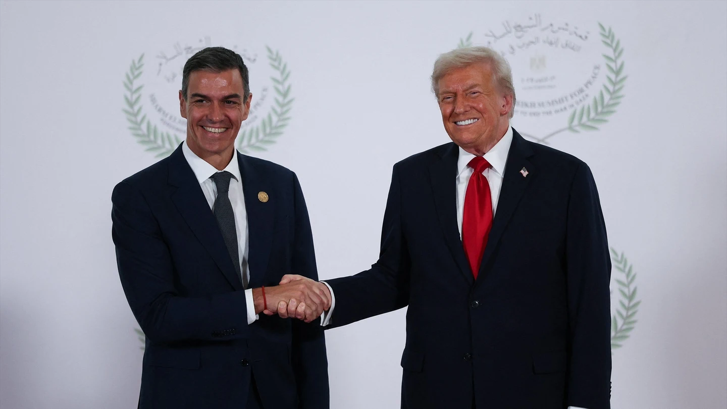 Imagen de archivo de Pedro Sánchez y Donald Trump Imagen de archivo de Pedro Sánchez y Donald Trump